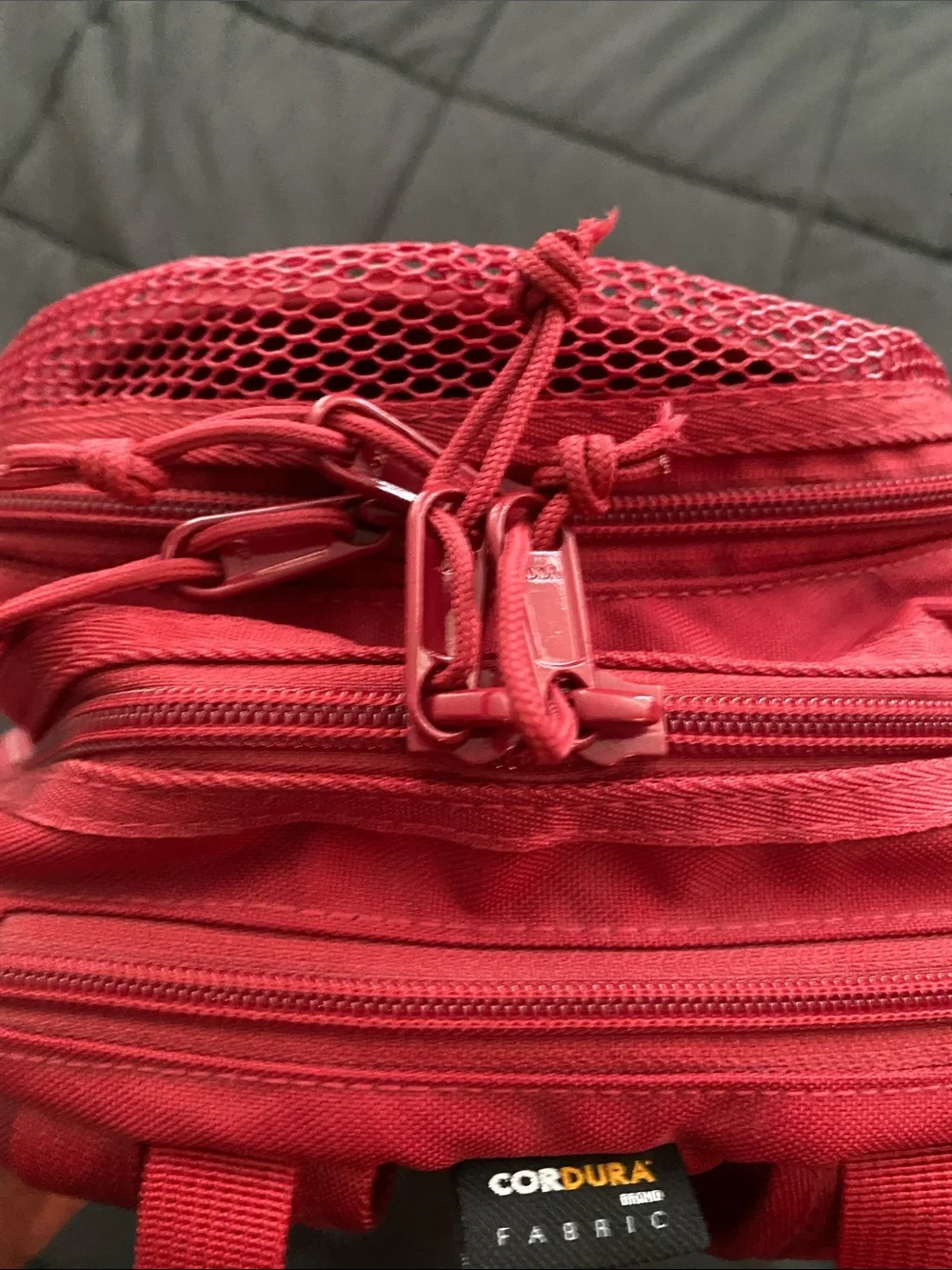 Supreme Red Mesh Logo Backpack